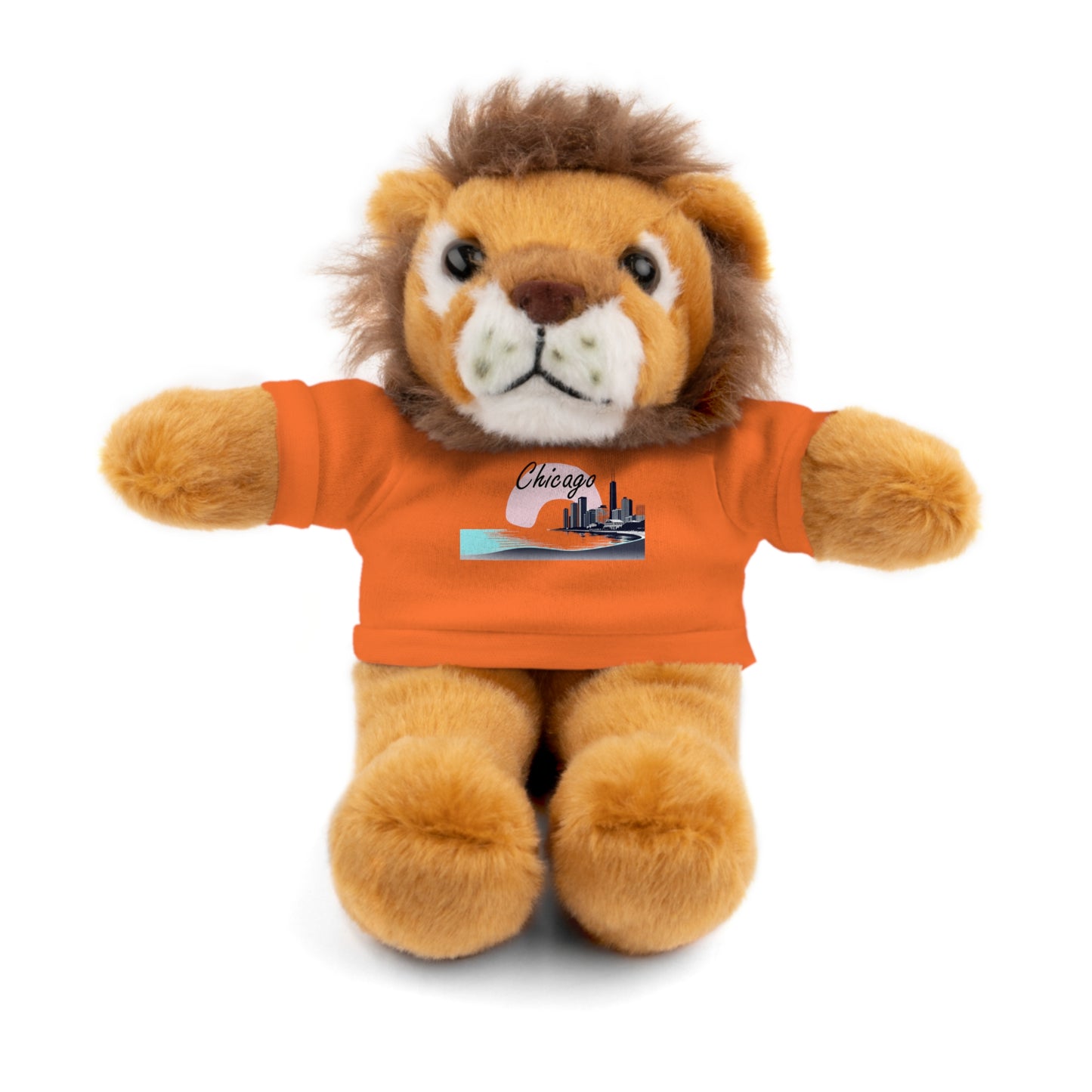 Elegant Chicago Skyline Stuffed Animals with Tee