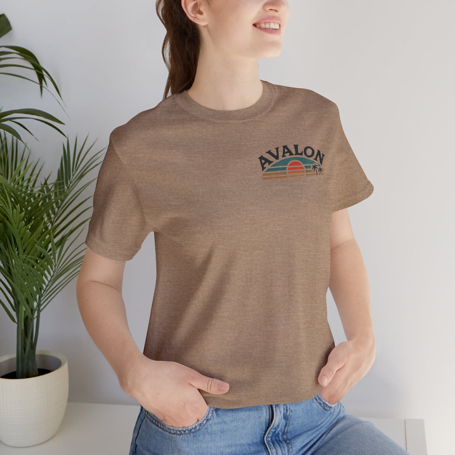 Retro Avalon Sunset Unisex Jersey Tee