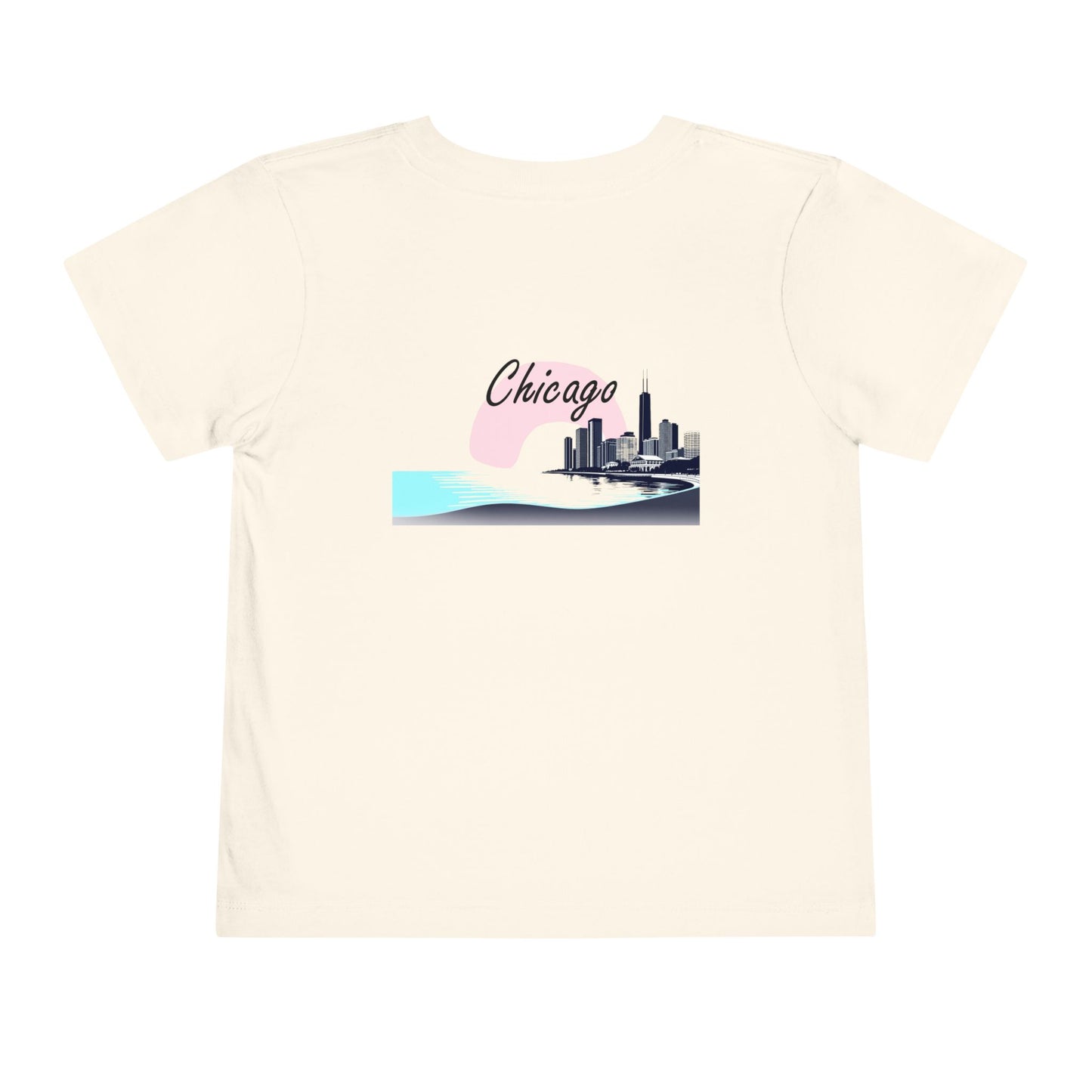 Elegant Chicago Skyline Unisex Toddler Short Sleeve Tee