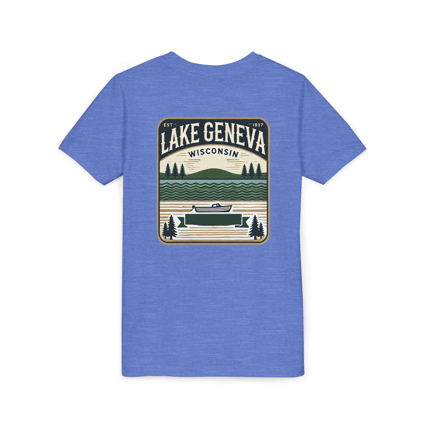 Vintage Lake Geneva Unisex Youth Short Sleeve Tee