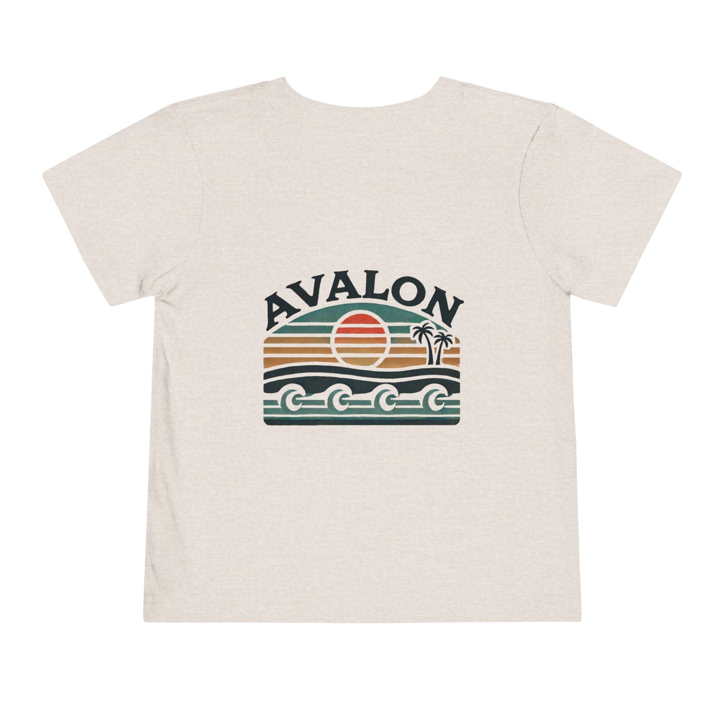 Retro Avalon Sunset Unisex Toddler Short Sleeve Tee