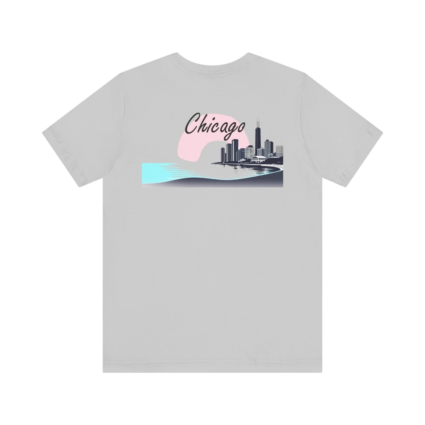 Elegant Chicago Skyline Unisex Jersey Short Sleeve Tee