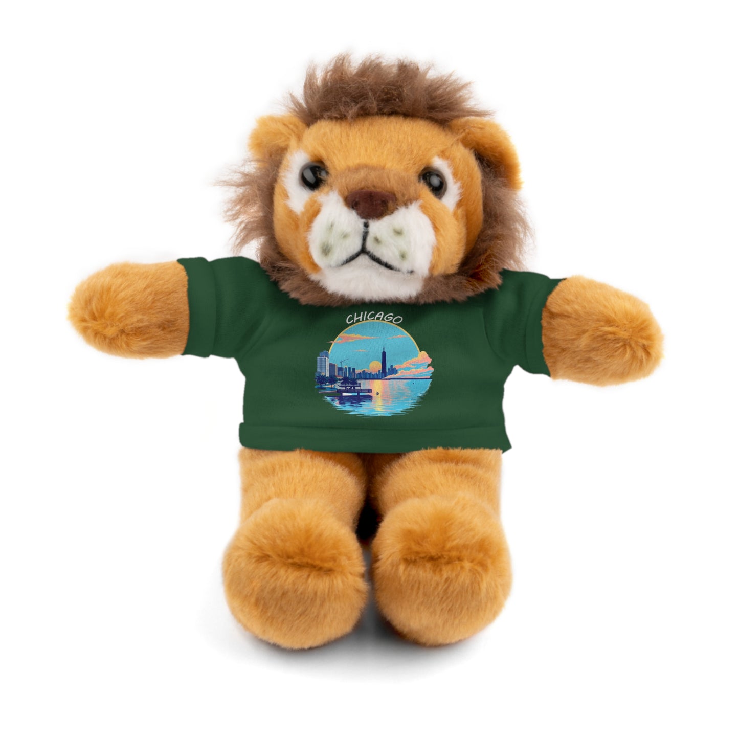 Retro Chicago Sunset Stuffed Animals with Tee