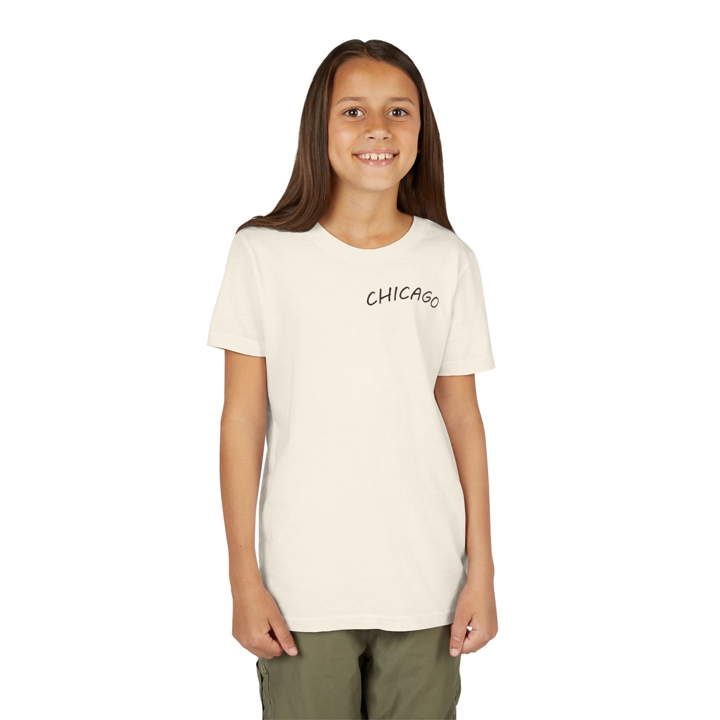 Retro Chicago Sunset Unisex Youth Short Sleeve Tee