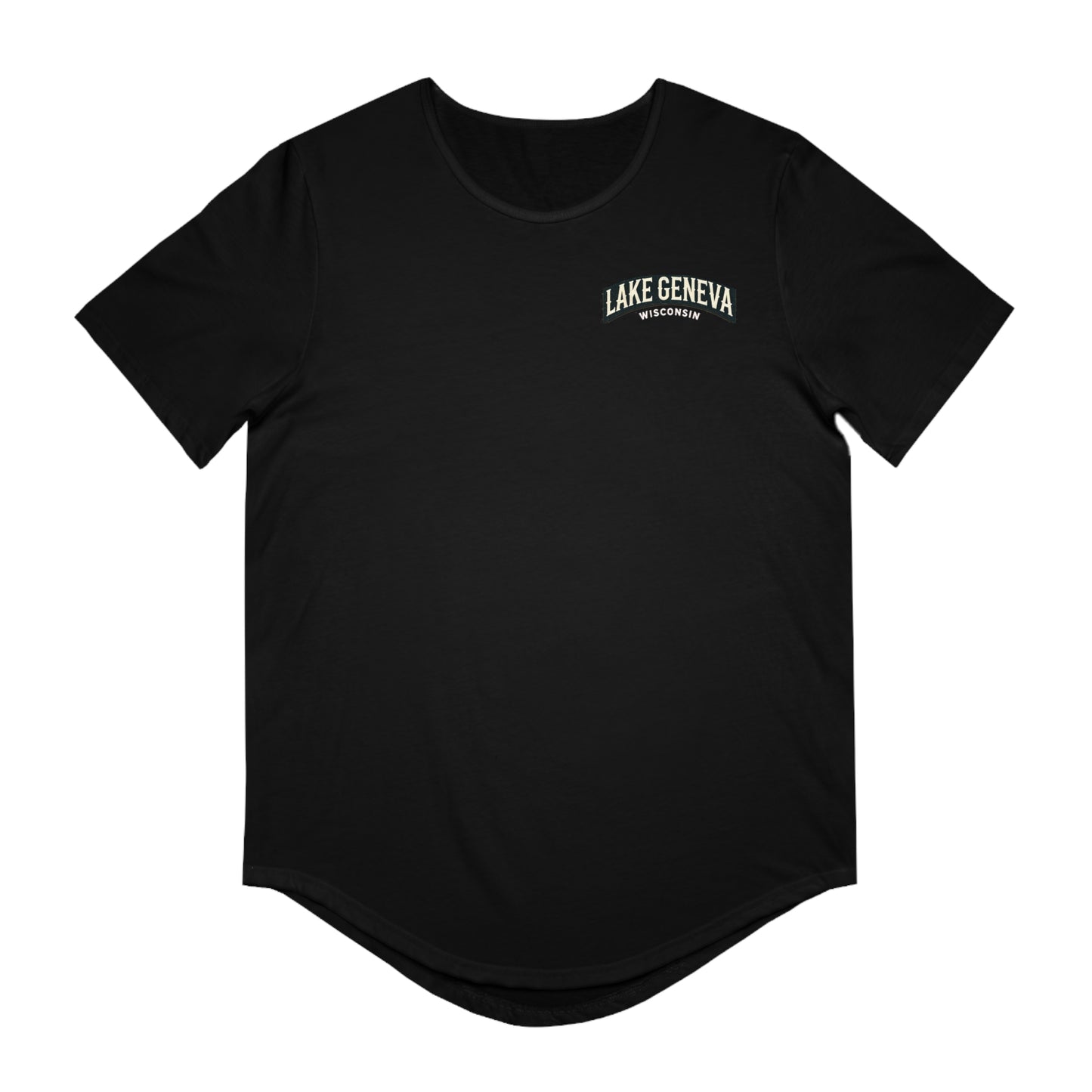 Vintage Lake Geneva Men's Jersey Curved Hem Tee