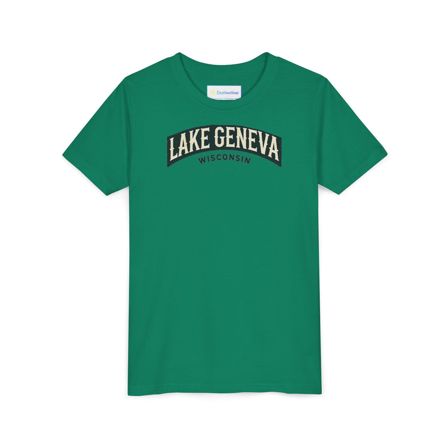 Vintage Lake Geneva Unisex Youth Short Sleeve Tee