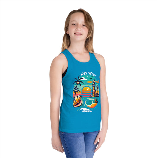 Vibrant Key West Unisex Kids Jersey Tank Top