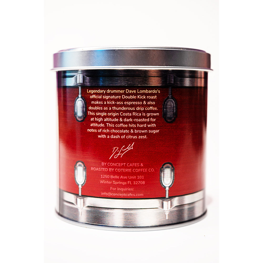 Dave Lombardo's OFFICIAL 'Double Kick' Drum Tin (8oz): Signature Tom Edition