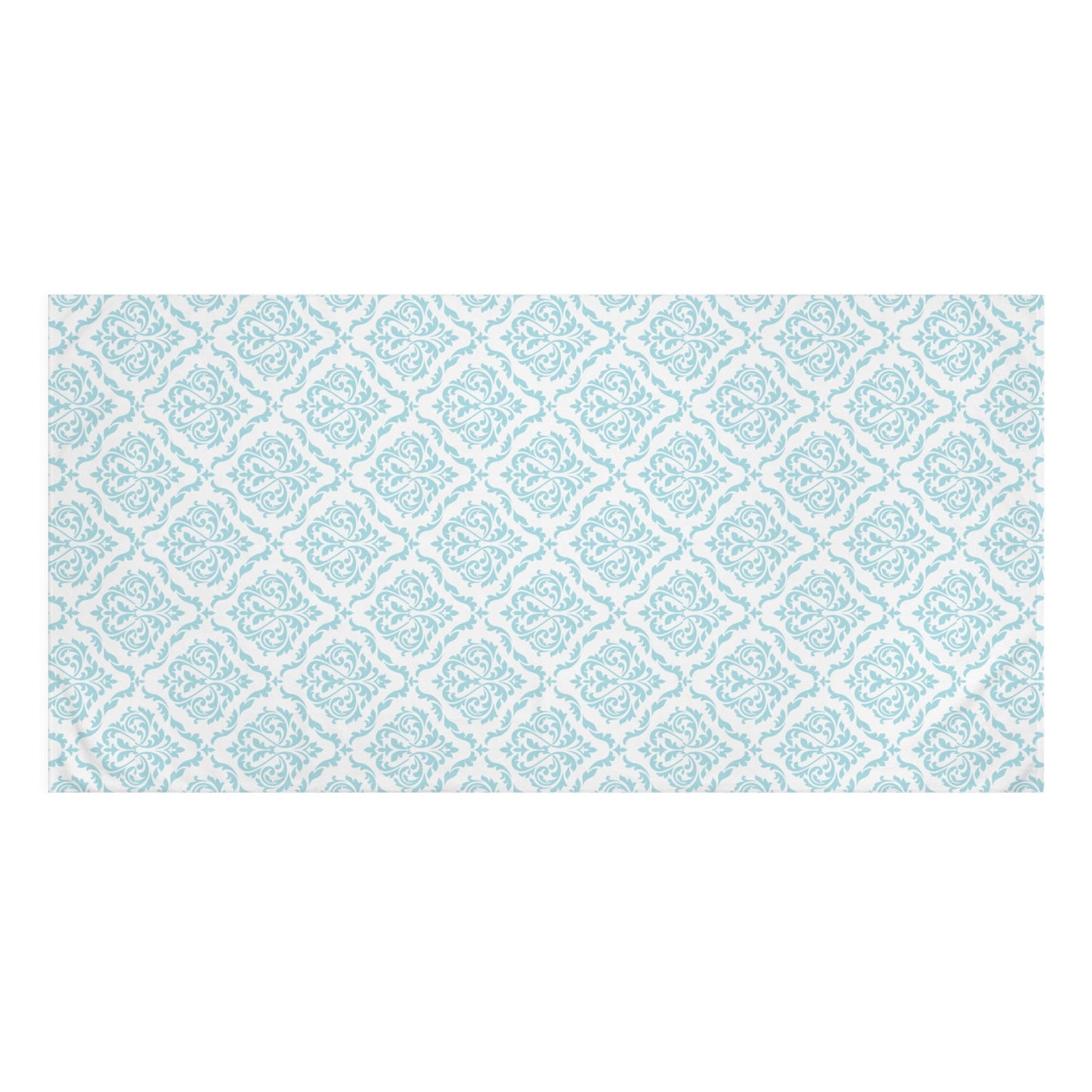 Soft Blue Patterned Mink-Cotton Towel