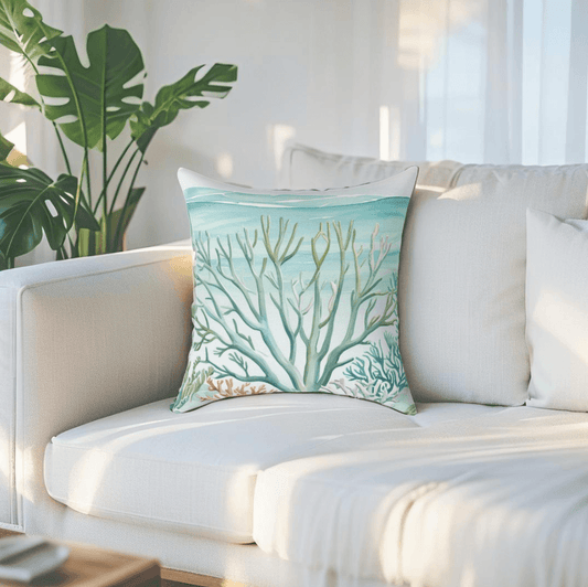 Coastal Reef Throw Pillow