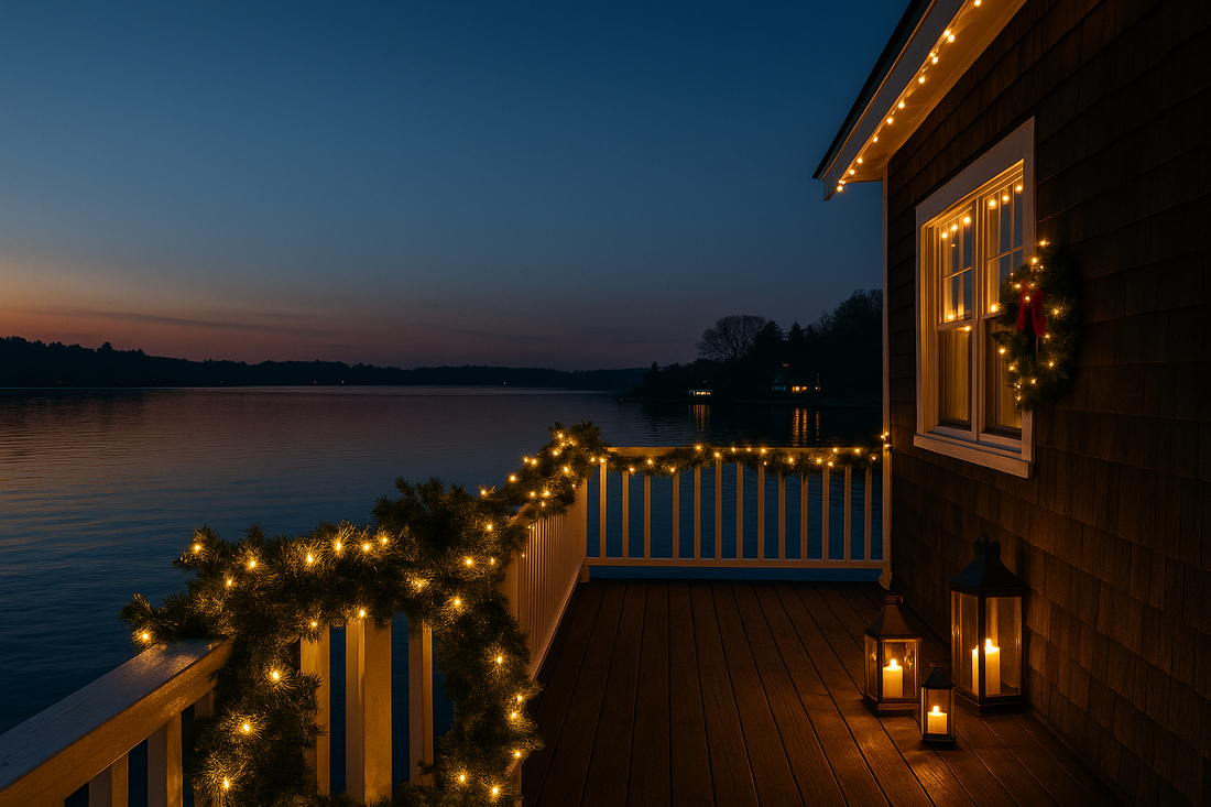 Holiday Lights by the Lake: Waterfront Decorating Ideas | Waterfront Wednesdays