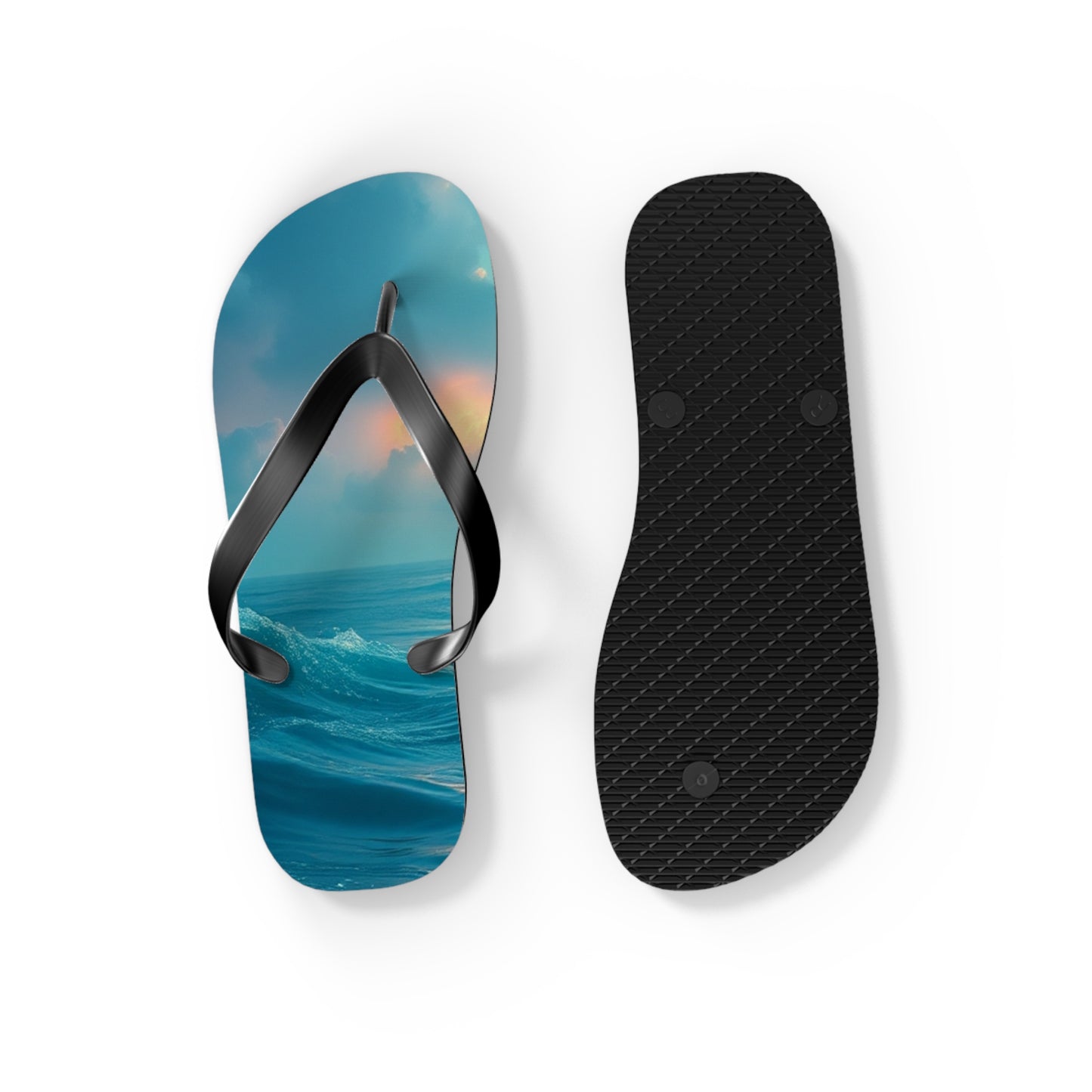 Ocean Waves Flip Flops