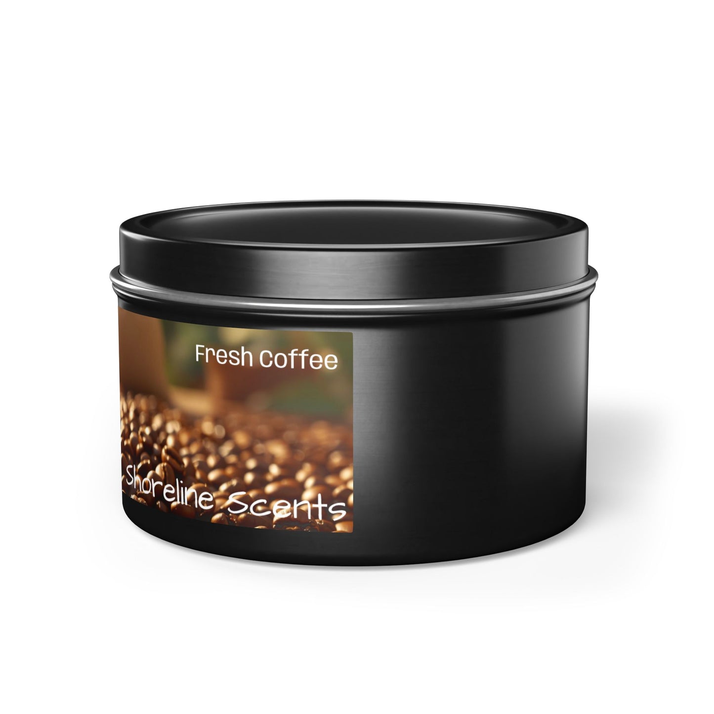 Fresh Coffee Scented Rustic Tin Candle