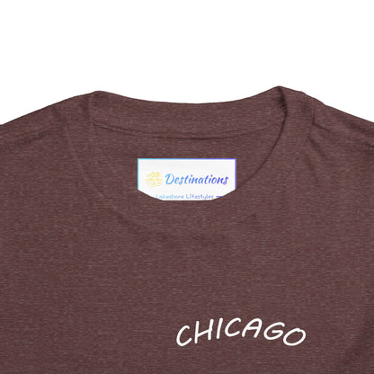 Retro Chicago Sunset Unisex Toddler Short Sleeve Tee