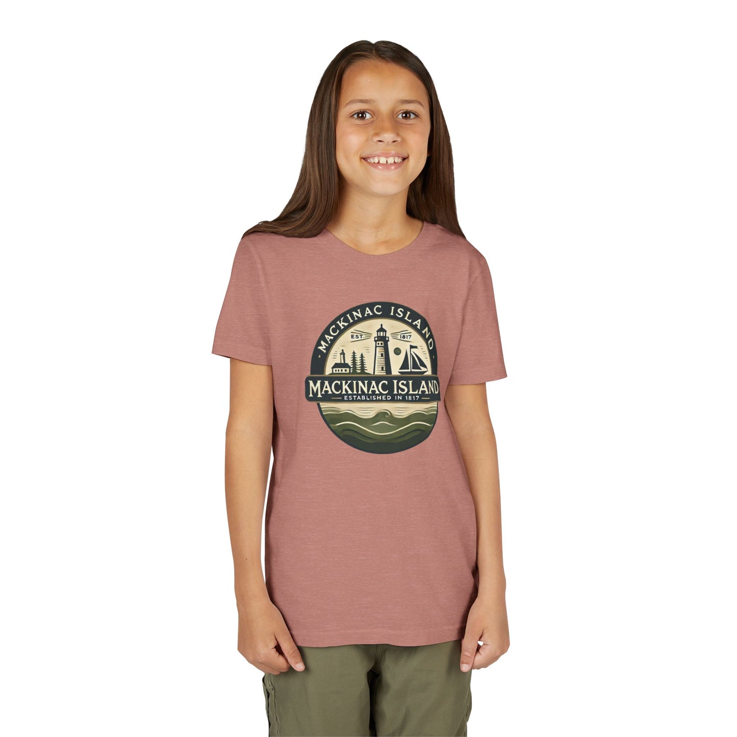 Vintage Mackinac Island Unisex Youth Short Sleeve Tee