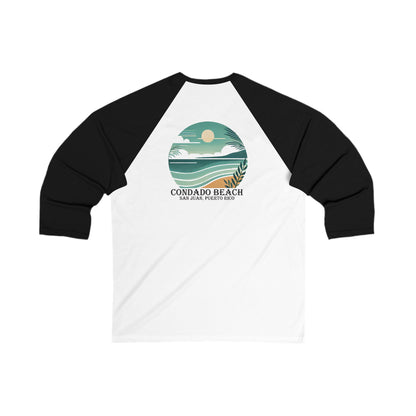 Coastal Vibes Condado Beach Men's 3/4 Sleeve Baseball Tee