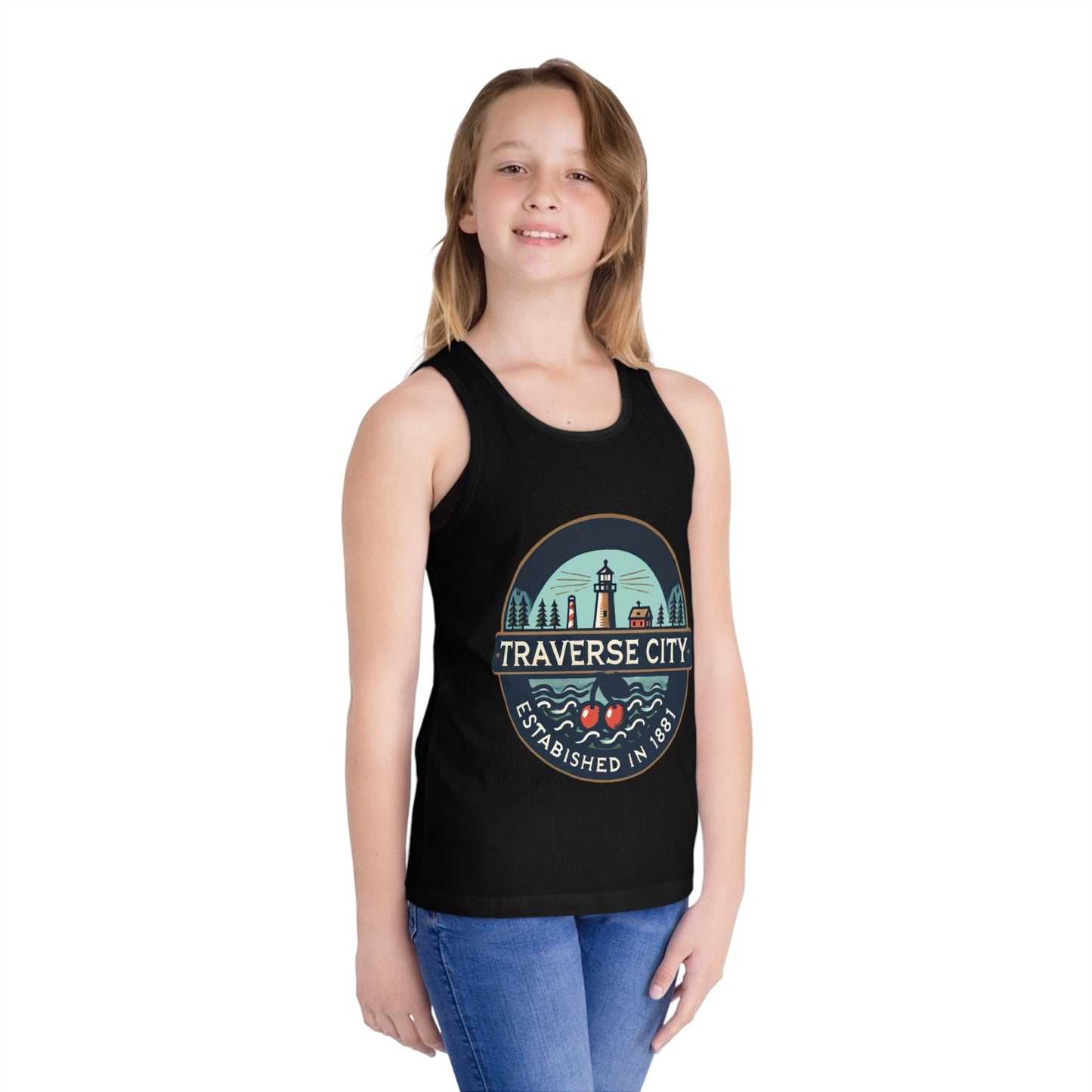 Vintage Traverse City Unisex Kids Jersey Tank Top