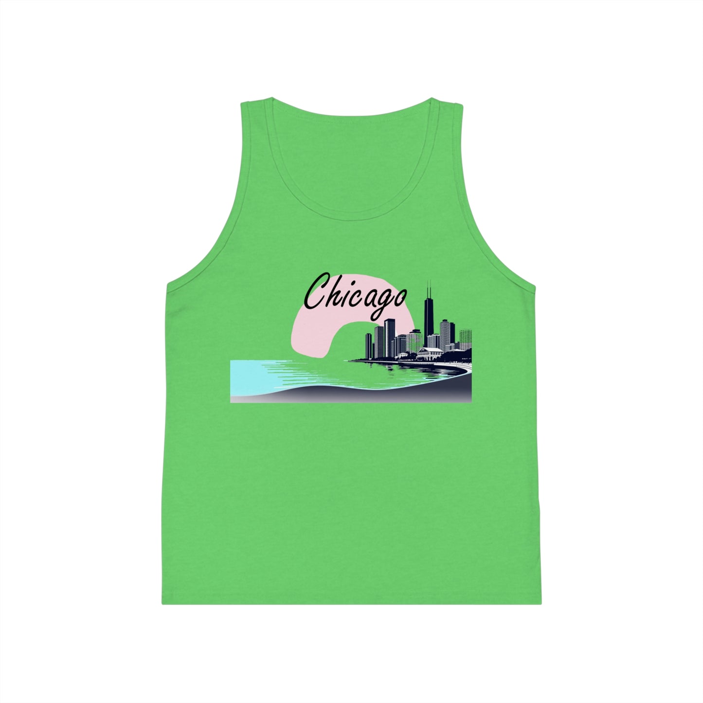 Elegant Chicago Skyline Unisex Kids Jersey Tank Top