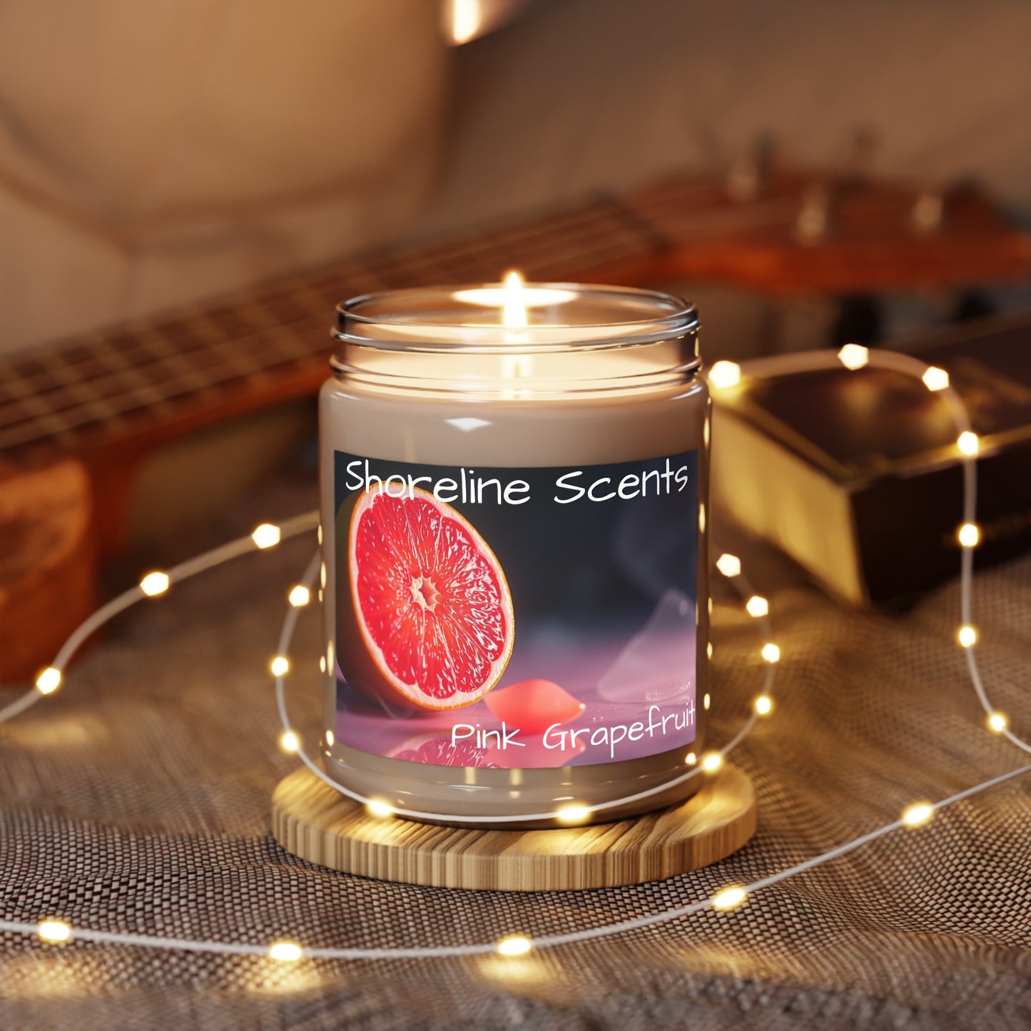 Pink Grapefruit Scented Candle (Soy Wax)