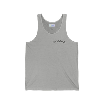 Retro Chicago Sunset Unisex Jersey Tank