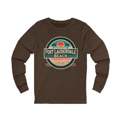 Vintage Fort Lauderdale Unisex Jersey Long Sleeve Tee