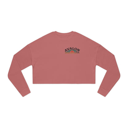 Retro Avalon Sunset Women's Cropped Sweatshirt