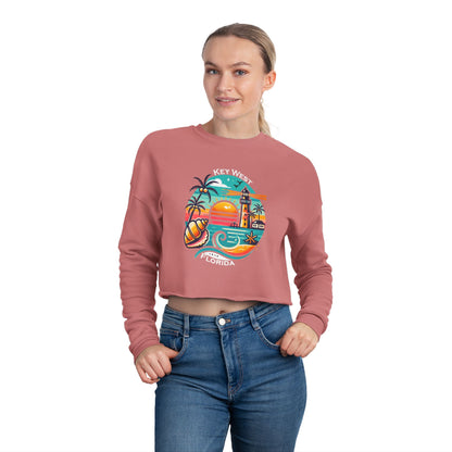 Vibrant Key West Women's Cropped Sweatshirt