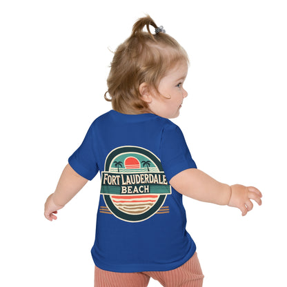 Vintage Fort Lauderdale Unisex Baby Short Sleeve T-Shirt
