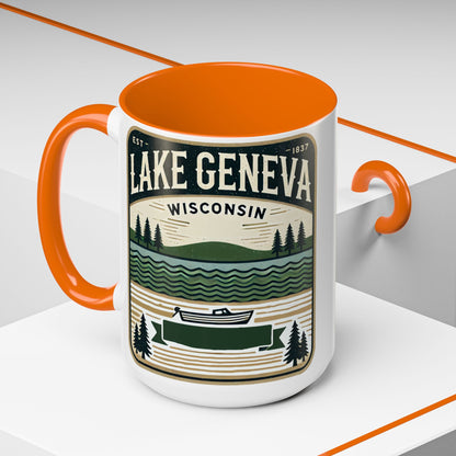 Vintage Lake Geneva Accent Coffee Mug