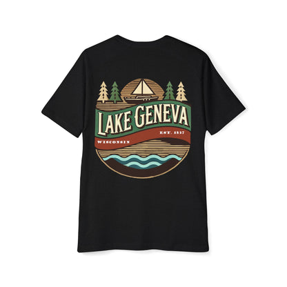 Retro Lake Geneva Men's Raglan T-Shirt