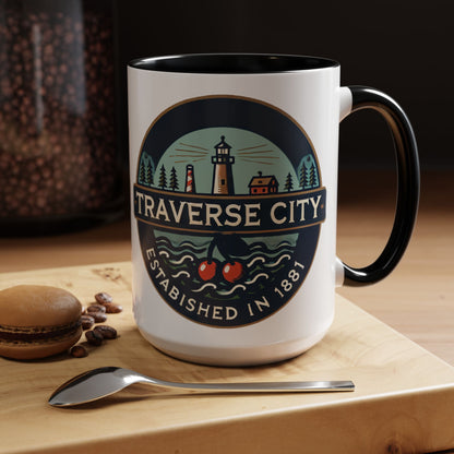 Vintage Traverse City Accent Coffee Mug