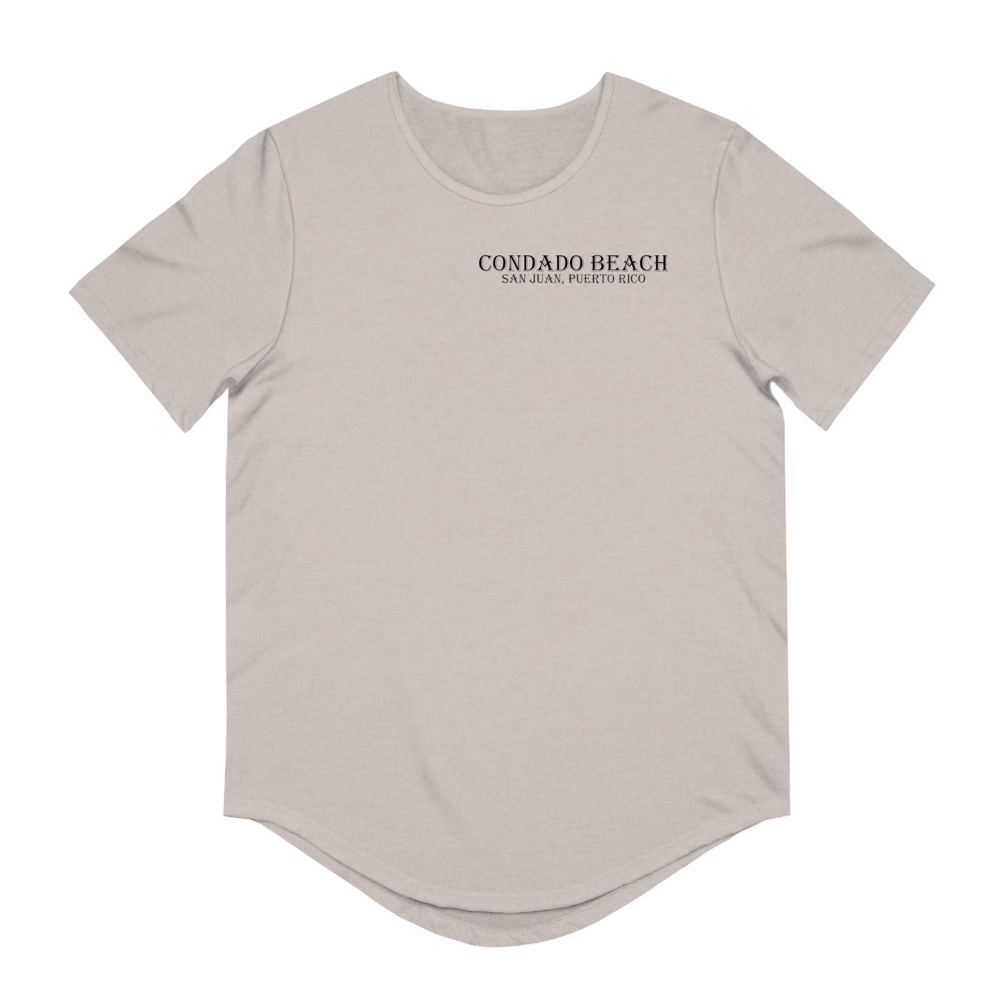 Coastal Vibes Condado Beach Men's Jersey Curved Hem Tee