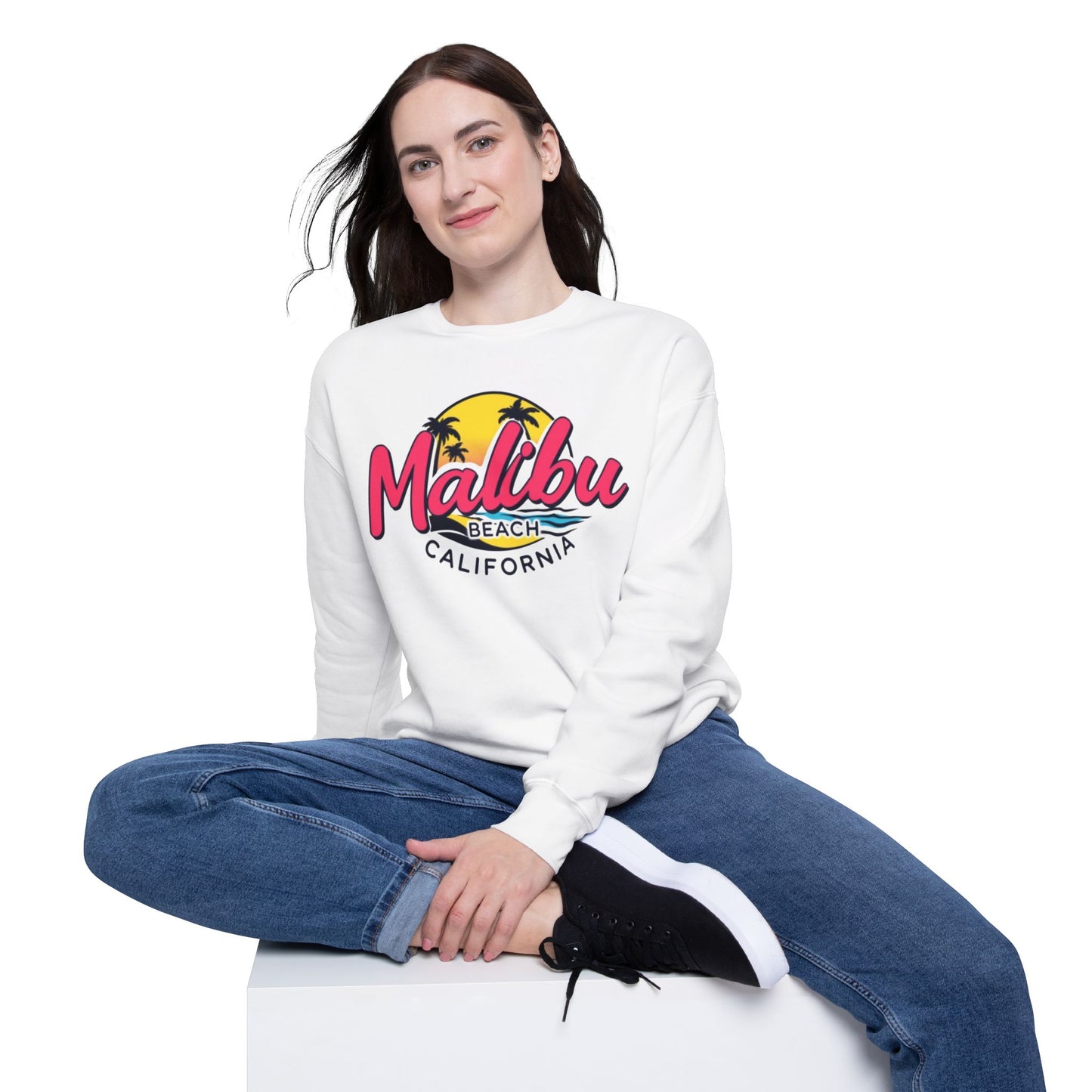 Retro Malibu Unisex Drop Shoulder Sweatshirt