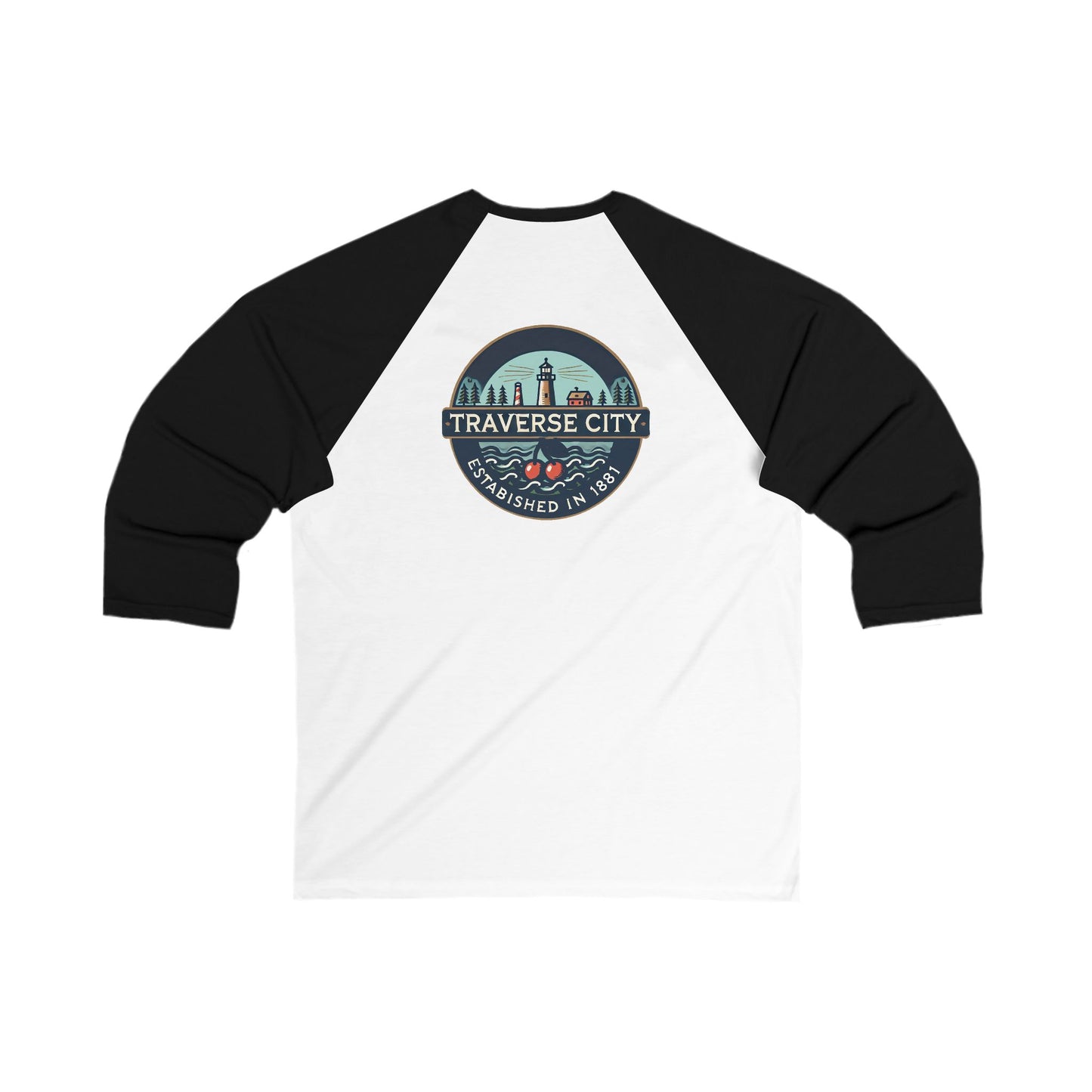 Vintage Traverse City Men's 3/4 Sleeve Baseball Tee