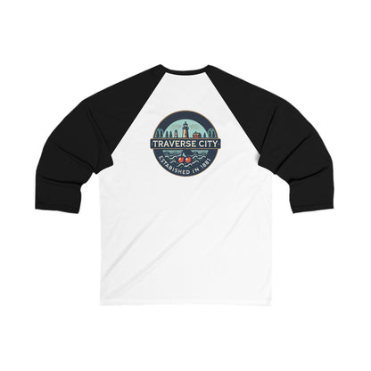 Vintage Traverse City Men's 3/4 Sleeve Baseball Tee