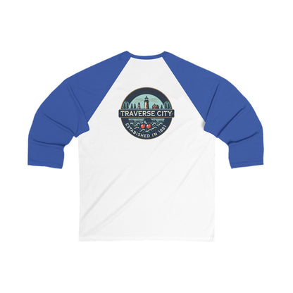 Vintage Traverse City Men's 3/4 Sleeve Baseball Tee