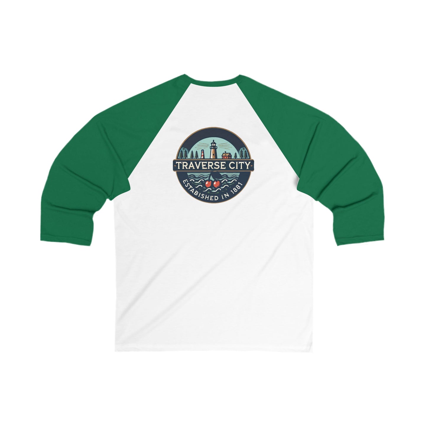 Vintage Traverse City Men's 3/4 Sleeve Baseball Tee