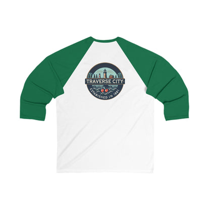 Vintage Traverse City Men's 3/4 Sleeve Baseball Tee