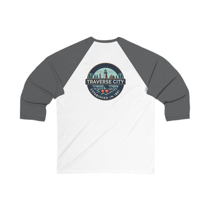 Vintage Traverse City Men's 3/4 Sleeve Baseball Tee