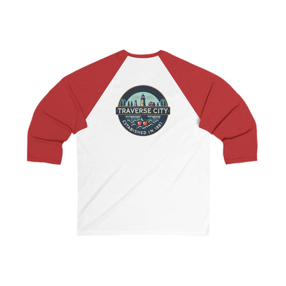 Vintage Traverse City Men's 3/4 Sleeve Baseball Tee