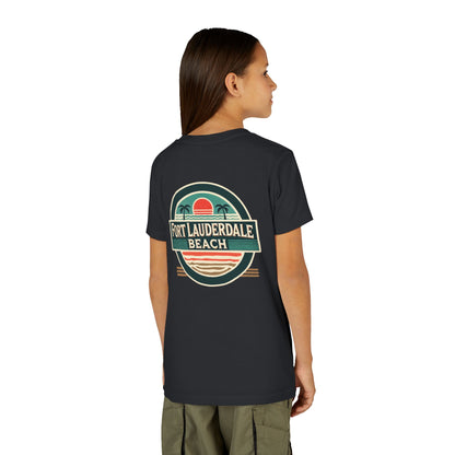 Vintage Fort Lauderdale Unisex Youth Short Sleeve Tee
