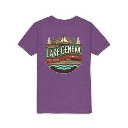 Retro Lake Geneva Unisex Youth Short Sleeve Tee