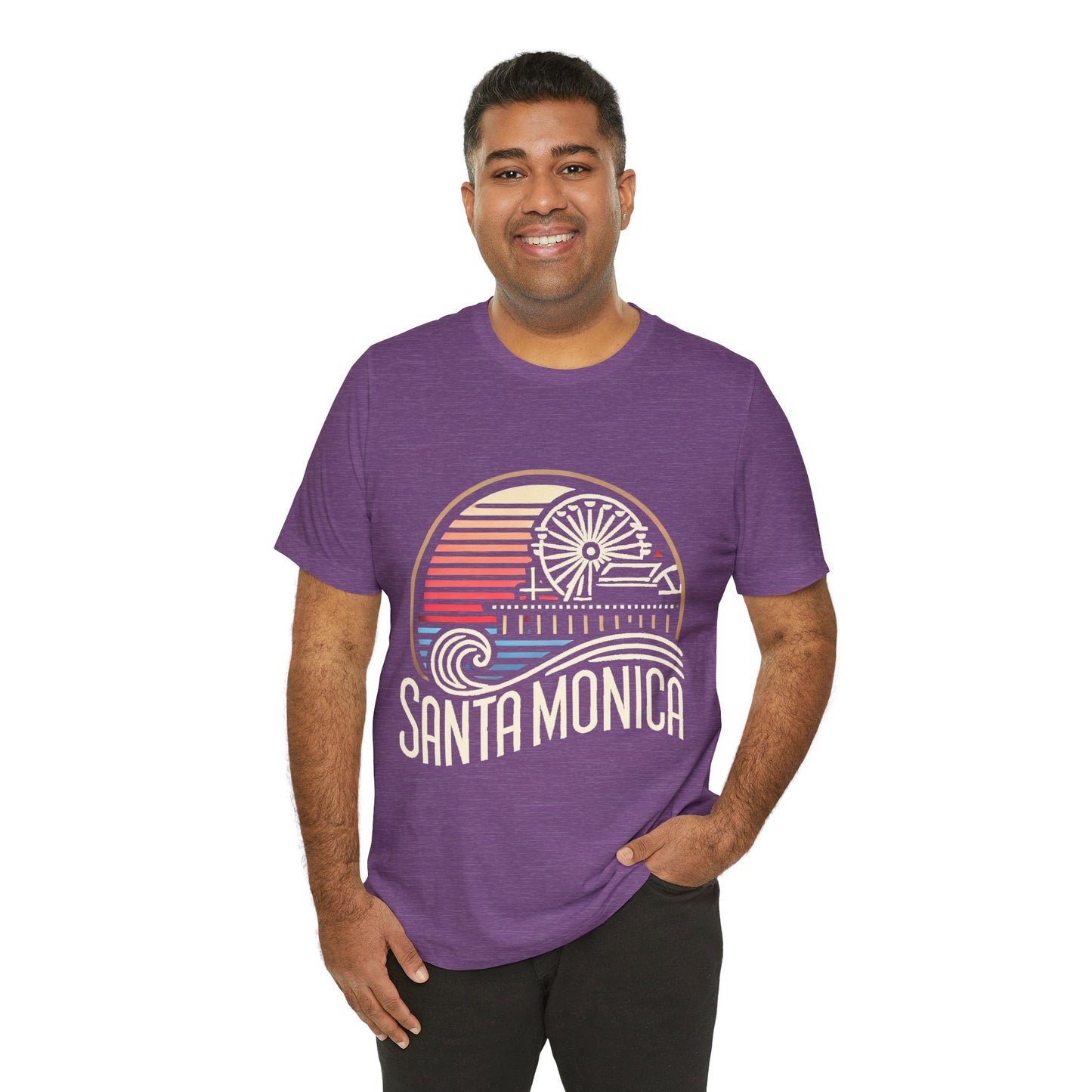 Vibrant Santa Monica Unisex Jersey Short Sleeve Tee