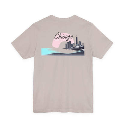 Elegant Chicago Skyline Unisex Jersey Short Sleeve Tee