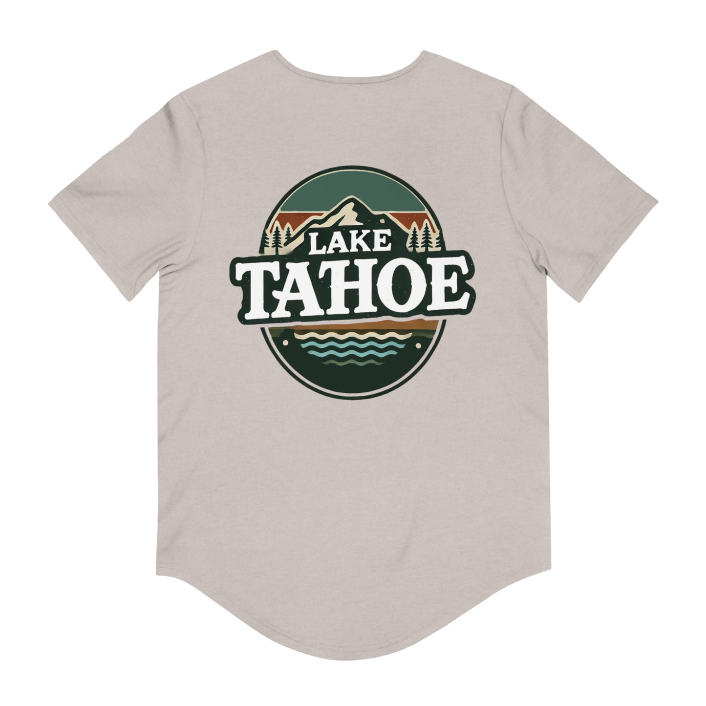 Vintage Lake Tahoe Men's Jersey Curved Hem Tee