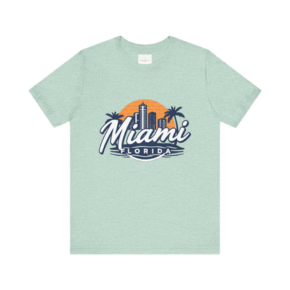 Retro Miami Unisex Jersey Short Sleeve Tee