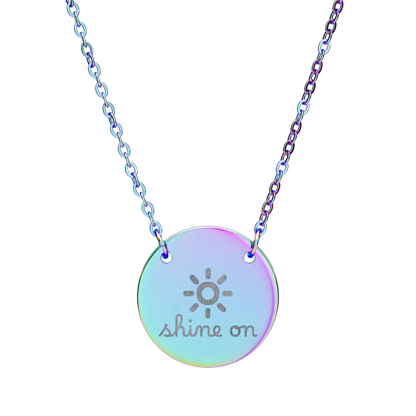 Shine On — Engraved Circle Necklace