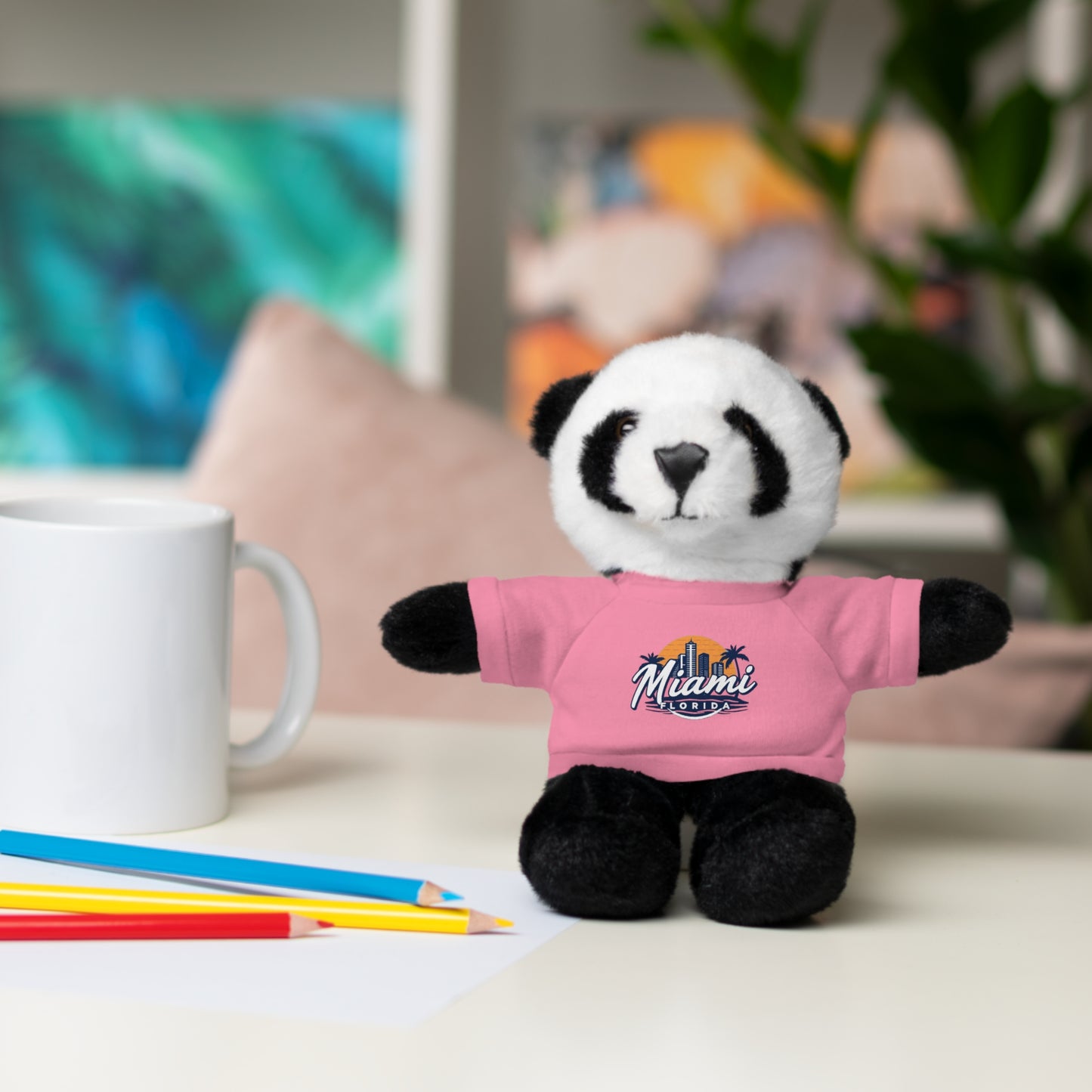 Retro Miami Stuffed Animals with Tee