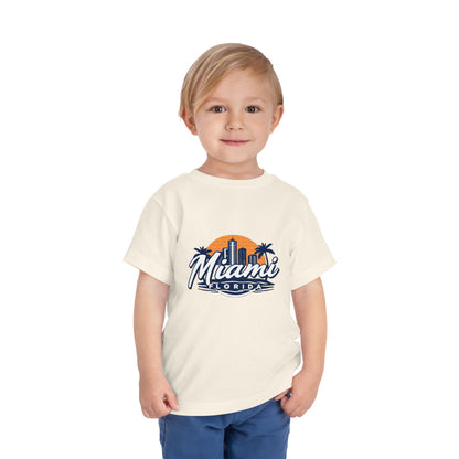 Retro Miami Unisex Toddler Short Sleeve Tee