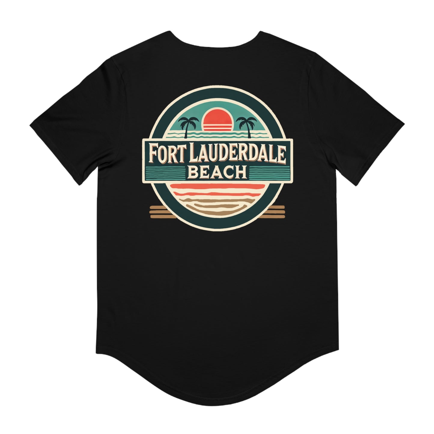 Vintage Fort Lauderdale Men's Jersey Curved Hem Tee